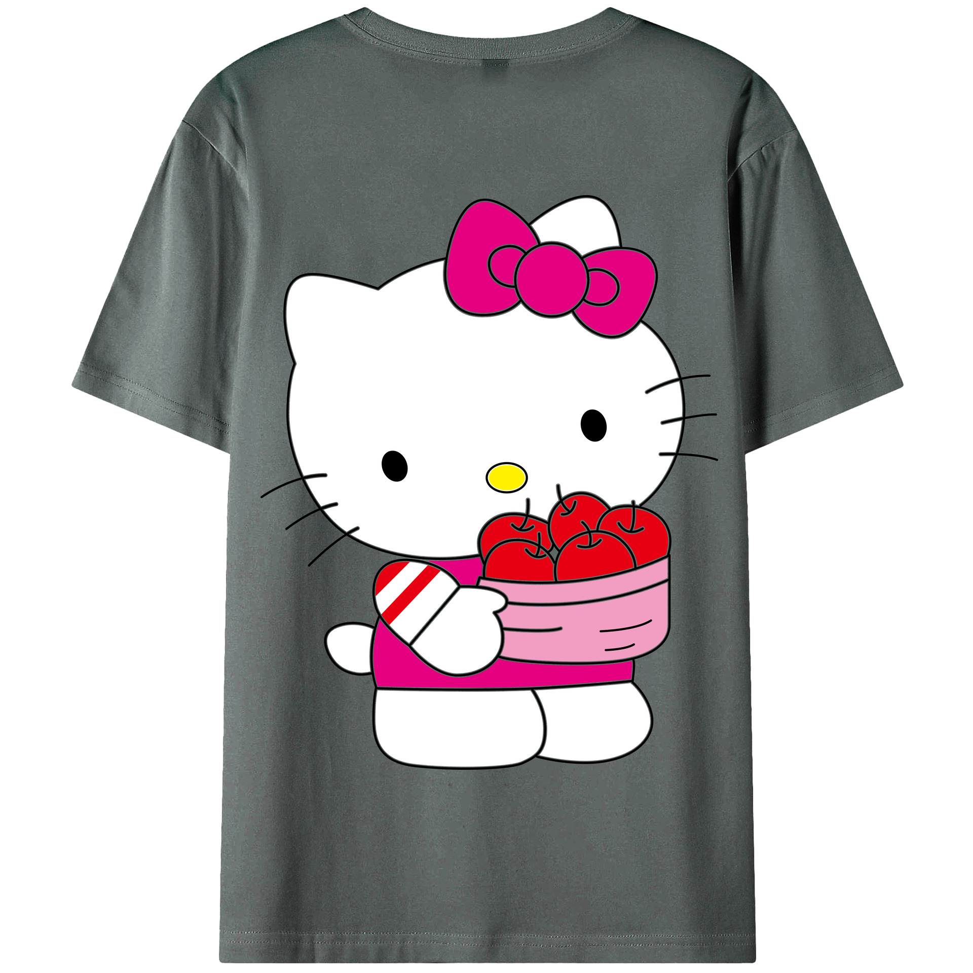 （画像用） Hello Kitty ハローキティ 綿100％半袖Tシャツ（背面プリント）